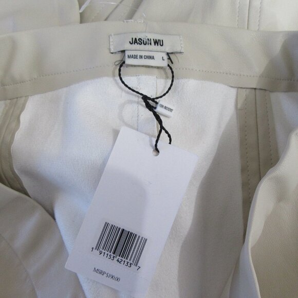 Jason Wu Beige Faux Leather Pants Ankle Slits
New - Picture 11 of 13